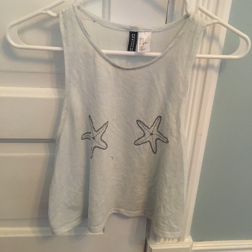 Mermaid sea shell tank top